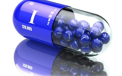 iodine i element pills. dietary supplements. vitamin capsules.