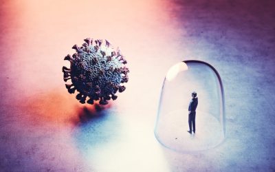 coronavirus covid19 immunity, man in protection.